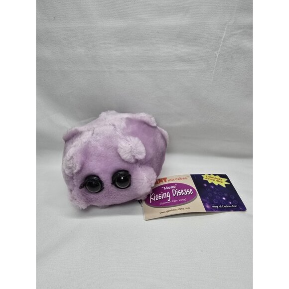 Giant Microbes Kissing Disease Mono Plush Stuffed Animal Toy Purple Vintage - Picture 1 of 13